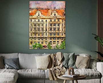 Prag Aquarell Kunst #Prag von JBJart Justyna Jaszke