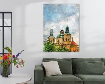 Prague watercolor art #Prague by JBJart Justyna Jaszke