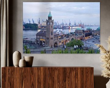 St. Pauli und Hafen Hamburg von Peter Schickert