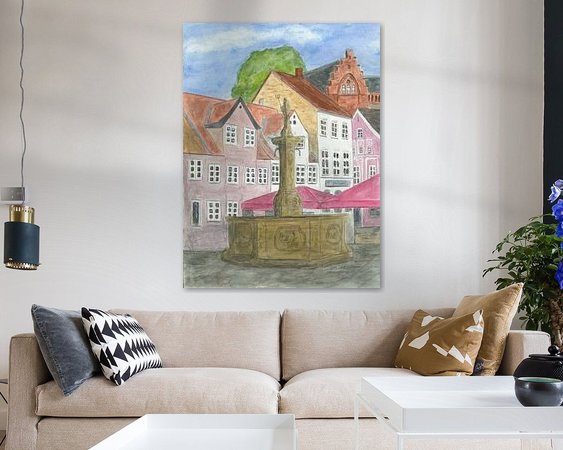 Voorbeeld van het werk in een kamer