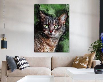 Art sur les animaux félins #cat sur JBJart Justyna Jaszke