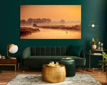 calm sunrise at the Regge by Arnoud van der Aart