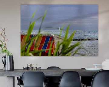 Uitzicht op het Oostzeestrand bij Kühlungsborn van Reiner Conrad