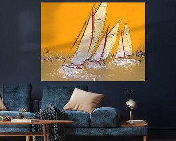 Segelboot Falke. von SydWyn Art