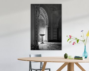 Verlassene Kapelle in schwarz und weiß von Frans Nijland