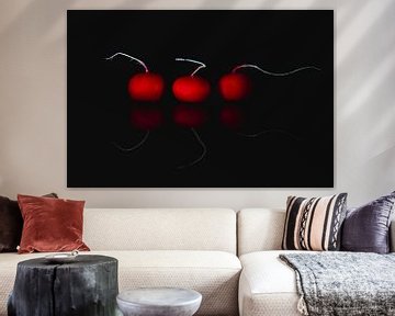 Rode radijsjes reflectie, red radish reflection van Corrine Ponsen