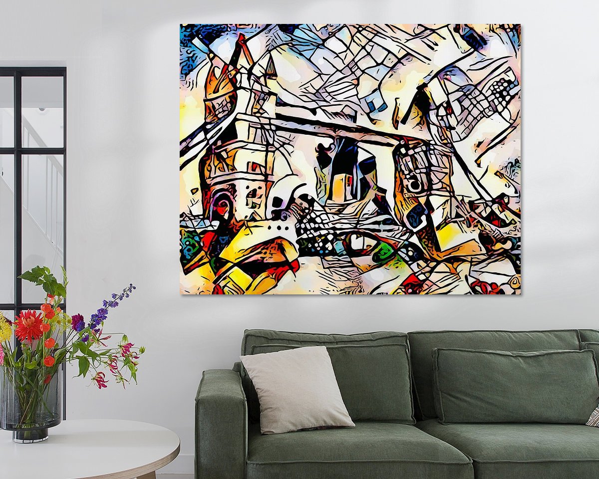 Voorbeeld van het werk in een kamer