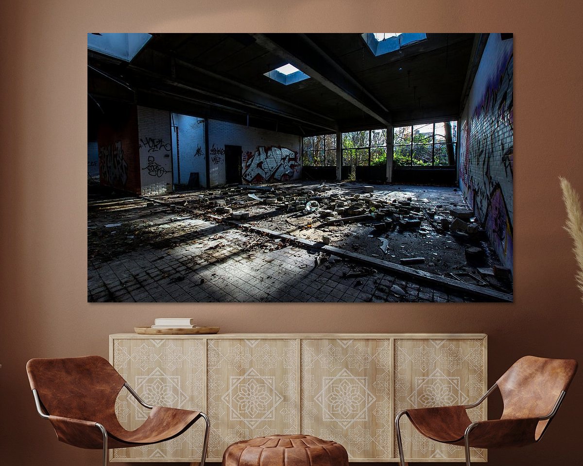 Voorbeeld van het werk in een kamer