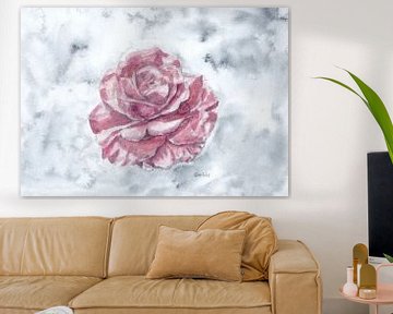 Roze rozenbloesem van Sandra Steinke
