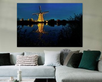 The windmills of Kinderdijk by René Bitter