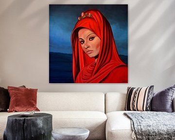 Sophia Loren Schilderij van Paul Meijering