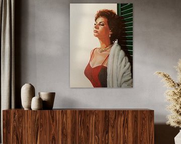 Sophia Loren Schilderij 2 van Paul Meijering