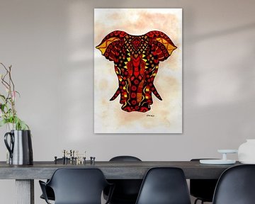 Mandala-olifant van Sandra Steinke