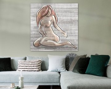 Digital artwork - female nude by Emiel de Lange