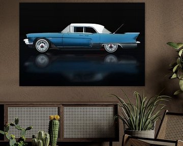 Cadillac Eldorado Brougham gebouwd in 1957 Lateral View Blauw van Jan Keteleer