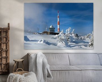 Winter auf dem Brocken (Harz) mit Blick auf Brockenbahnhof und Brockenhaus von t.ART