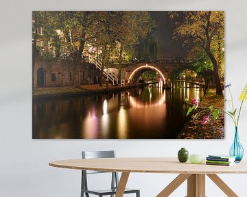 De Jacobibrug over de Oudegracht in Utrecht (2) van Donker Utrecht