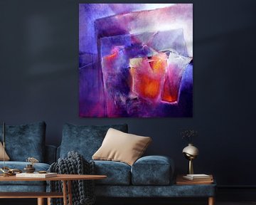 Blauw en oranje van Annette Schmucker