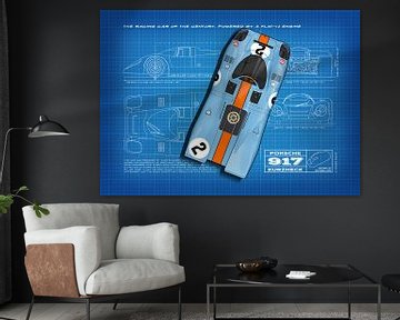 917 Daytona 1970 Blauwdruk van Theodor Decker