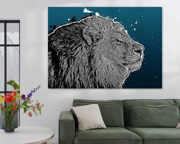 Leeuw kunst #lion #animals van JBJart Justyna Jaszke