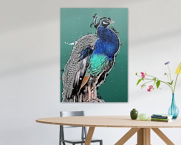 Pfau Vogel Kunst #Pfau von JBJart Justyna Jaszke