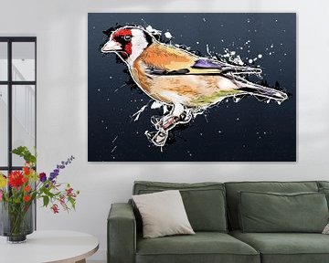 Stieglitz Vogel Kunst #Goldfink von JBJart Justyna Jaszke