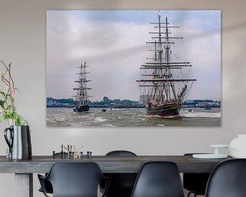 Sailing ship The City of Amsterdam and the Mercedes by Brian Morgan