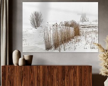 Winter in the Alblasserwaard by Ko Hoogesteger