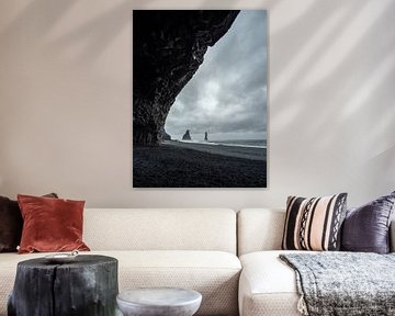 Reynisdrangar rocks on a grey day near Vík, Iceland by Teun Janssen