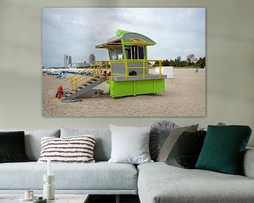 Miami Beach (Floride) - Cabine de sauveteur sur t.ART