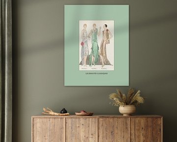 Les beautés classiques - pastel, boho, vintage Art Deco Fashion Print by NOONY