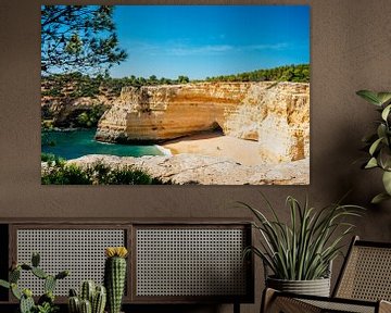 Plage Portugal vue d'en haut | Photographie de voyage Algarve sur Suzanne Spijkers