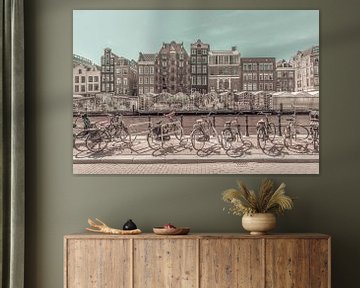 AMSTERDAM Singelgracht met Bloemenmarkt | urban vintage style van Melanie Viola
