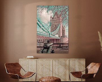 LONDON Tower Bridge im Detail | urbaner Vintage-Stil