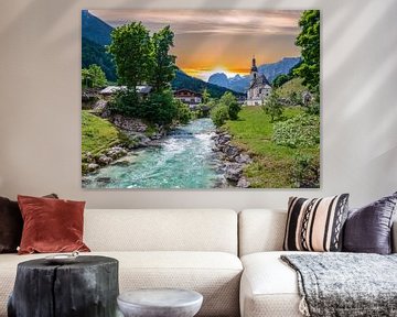 Vue du paysage de Ramsau dans le Berchtesgadener Land sur Animaflora PicsStock