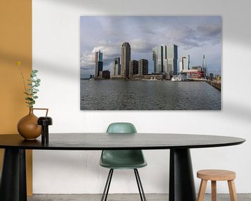 de Rotterdamse skyline kop van zuid, Nederland