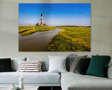 Vue du phare de Westerhever en mer du Nord sur Animaflora PicsStock