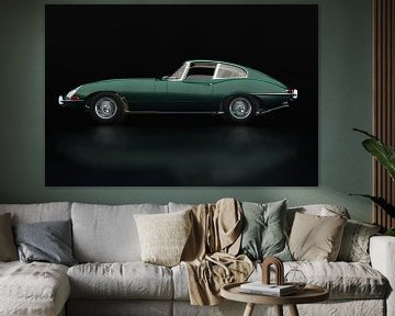 Jaguar E Type Lateral View by Jan Keteleer