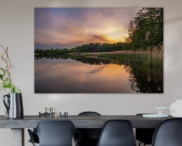 Evening in the pond landscape of Upper Lusatia by Holger Spieker