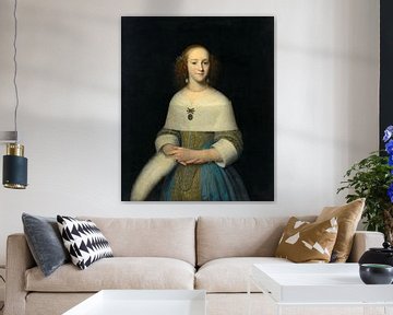 Portret van een jonge vrouw, Isaack Luttichuys - 1656