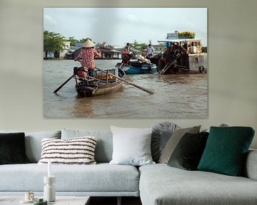 Schwimmender Markt im Mekong-Delta (Vietnam) von t.ART