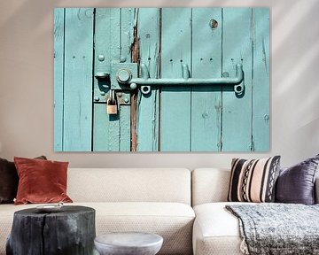 well secured door of a garage by Heiko Kueverling