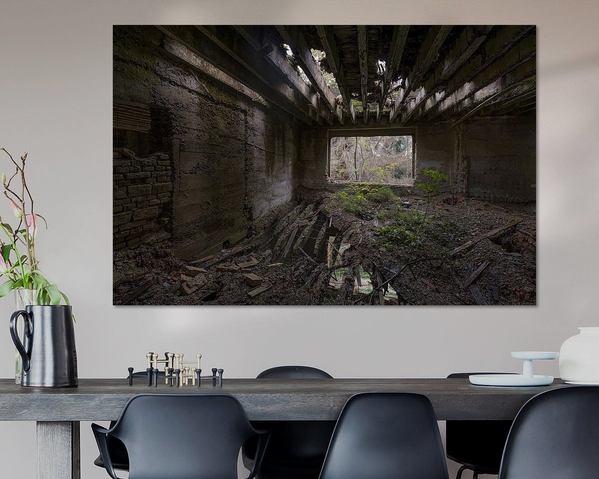 Voorbeeld van het werk in een kamer