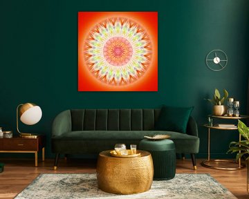 Mandala Gesundheit mit Blume des Lebens von Christine Bässler