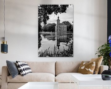 Château de Bouvigne Breda noir et blanc au lever du soleil