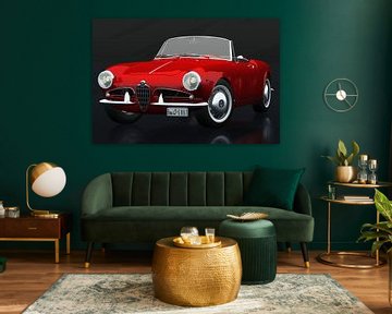 Alfa Romeo Giulietta 1300 Spyder 1955 driekwart aanzicht van Jan Keteleer