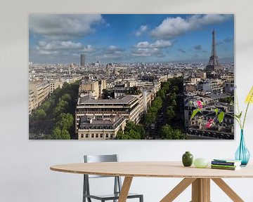 Cityscape van Parijs met de Eiffeltoren