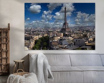 Cityscape  van Parijs met de Eiffeltoren
