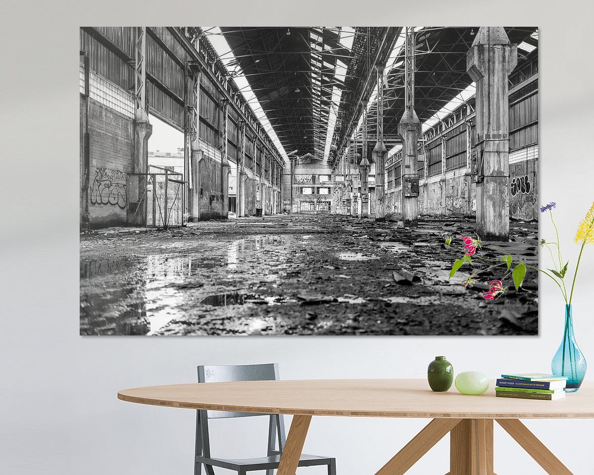Voorbeeld van het werk in een kamer