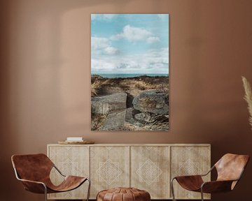 Vue sur la mer depuis les dunes sur Jonai